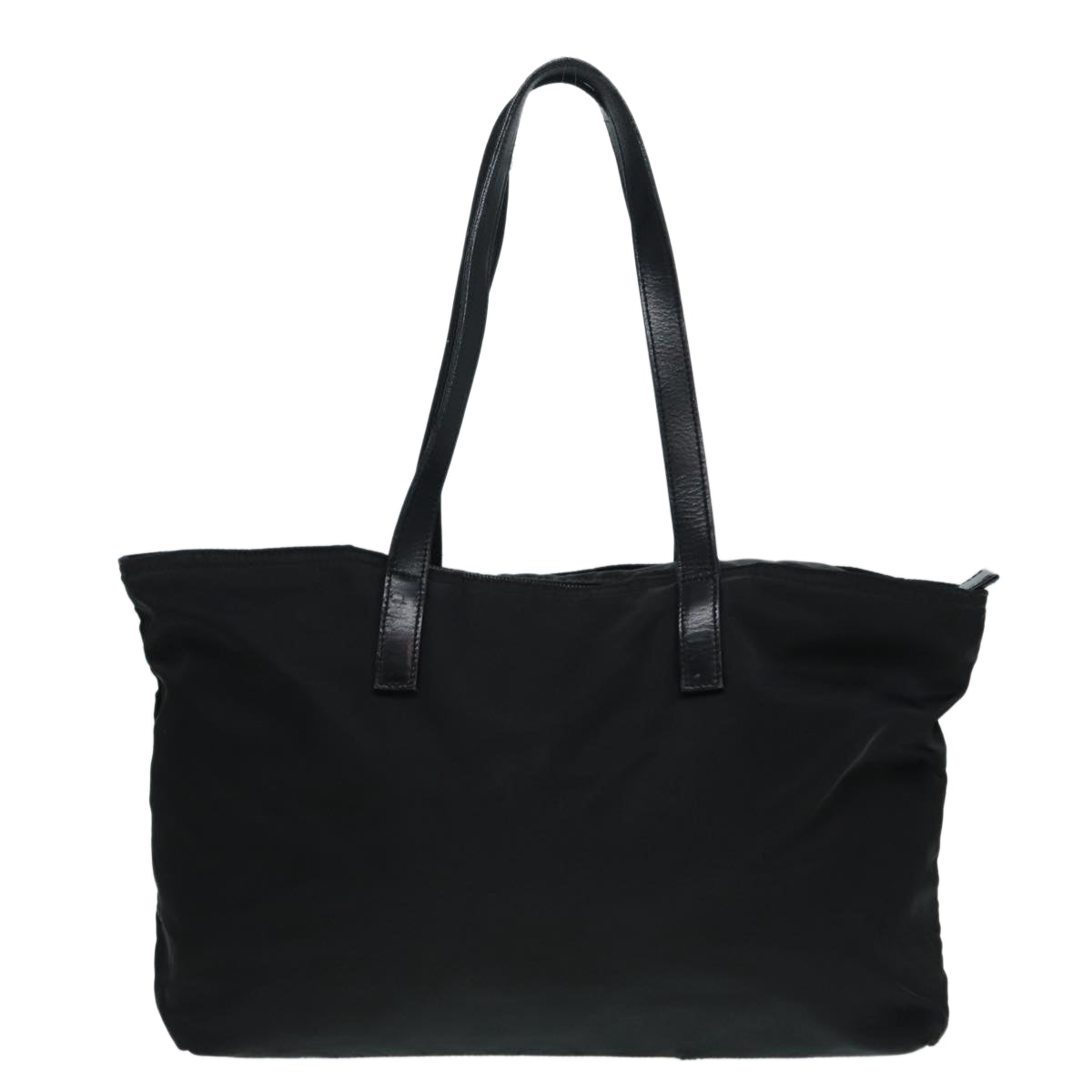 Prada Tote Bag Auth Nylon Black Silver Silver Auth Bs17347