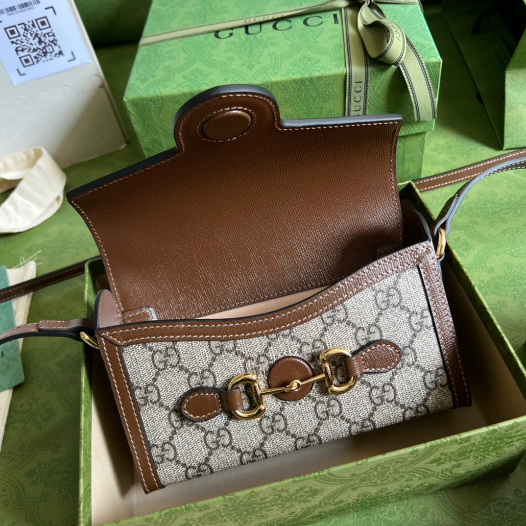 gg Horsebit , ’s 7.1in Beige Mini Bag