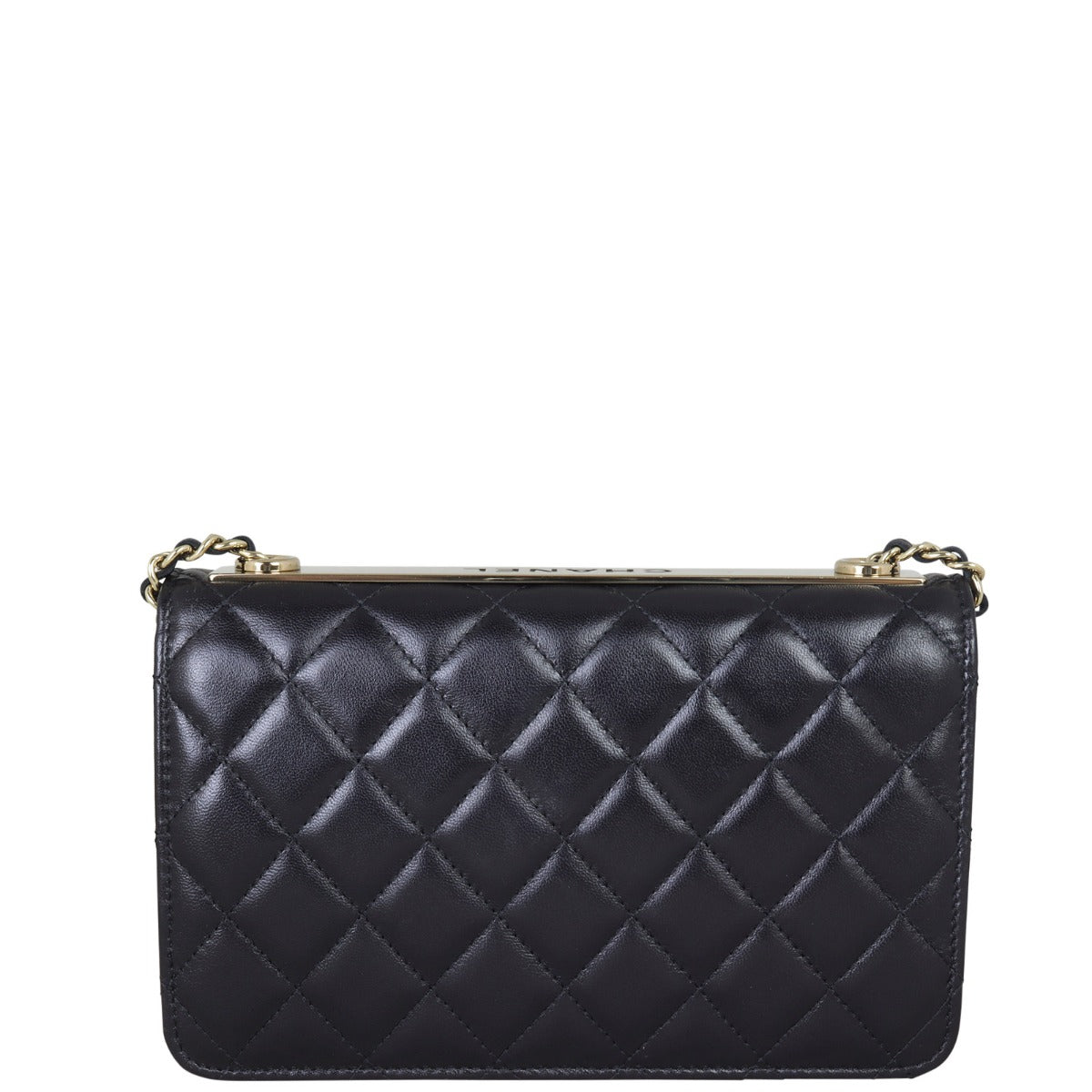 Chanel CC Trendy Wallet on Handbag Black Chain