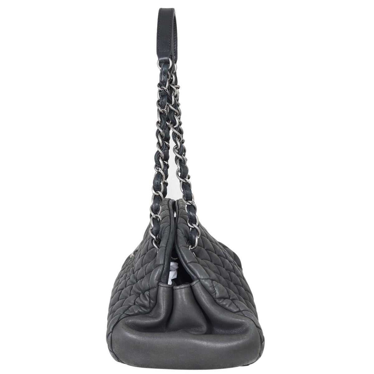 Chanel Just Mademoiselle Bowler Bag Lambskin Medium Handbag