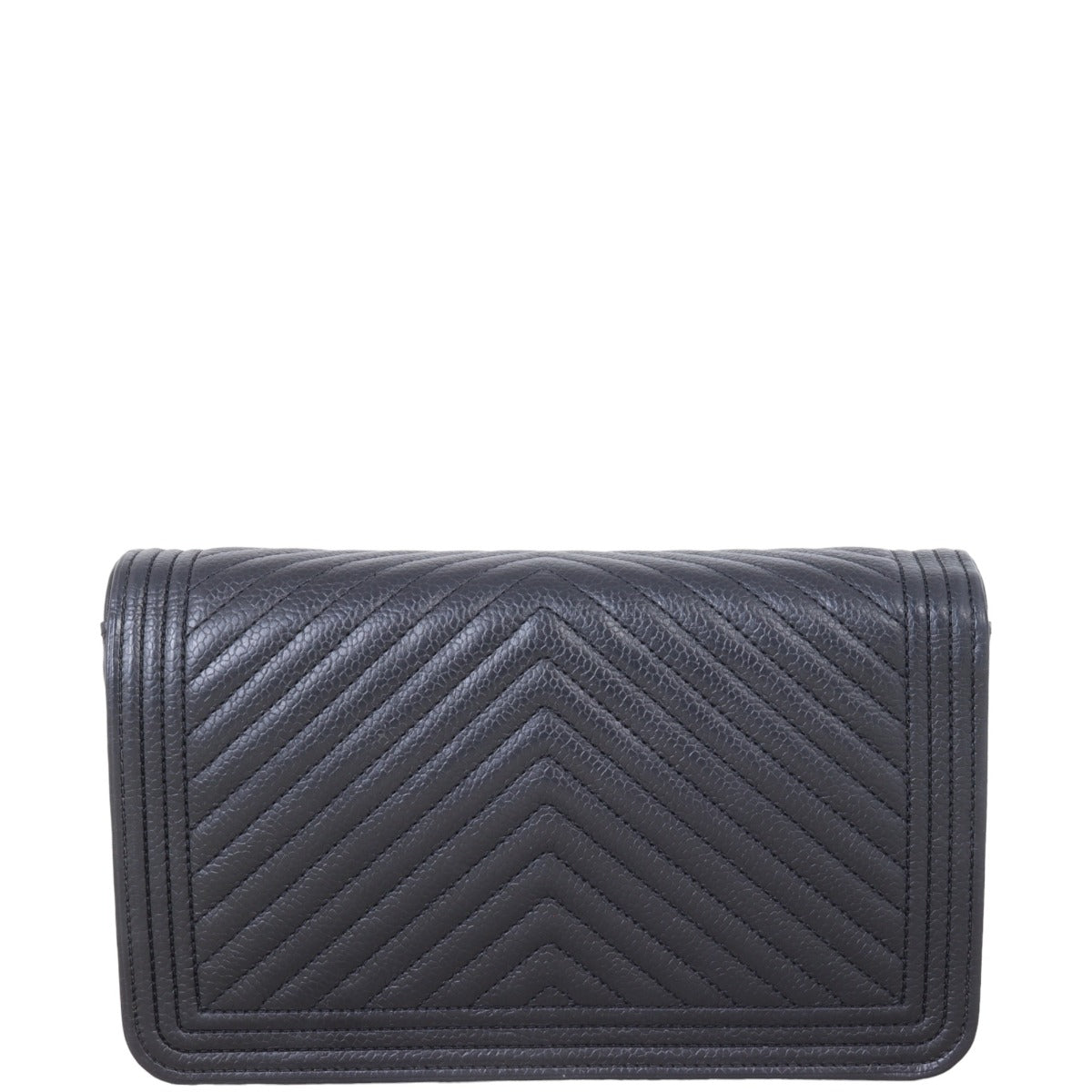 Chanel Boy Wallet on Chevron Handbag Black Chain Crossbody Bag