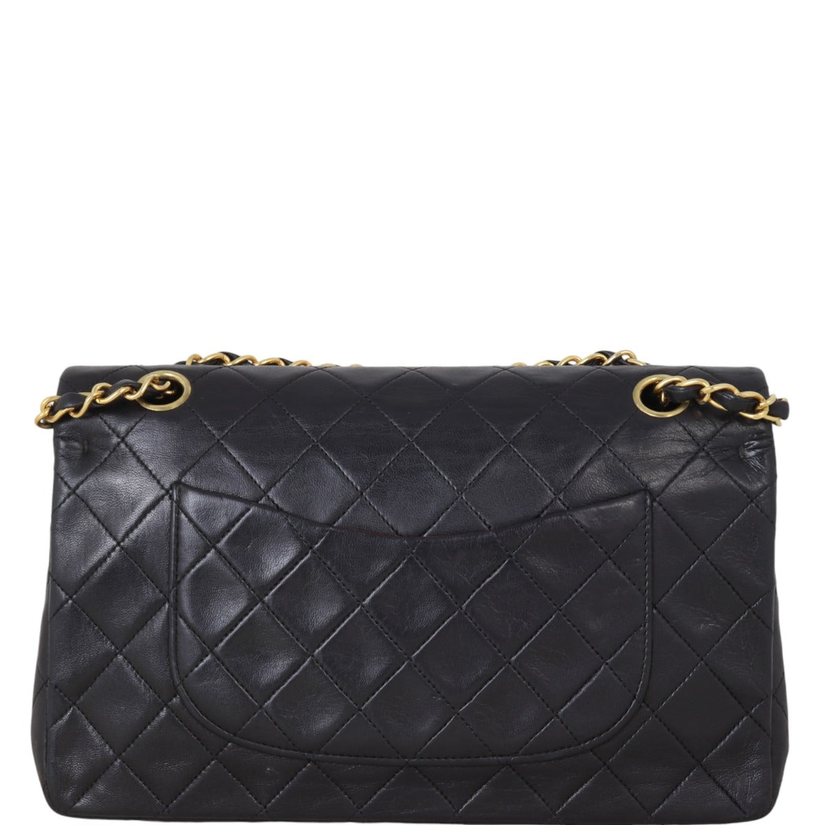 Chanel Classic Double Flap Handbag Quilted Black Shoulder Bag Medium 08102024