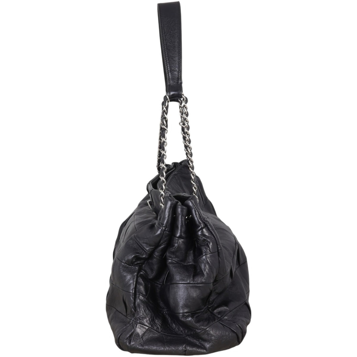 Chanel Igloo Accordion Tote Black Shoulder Bag