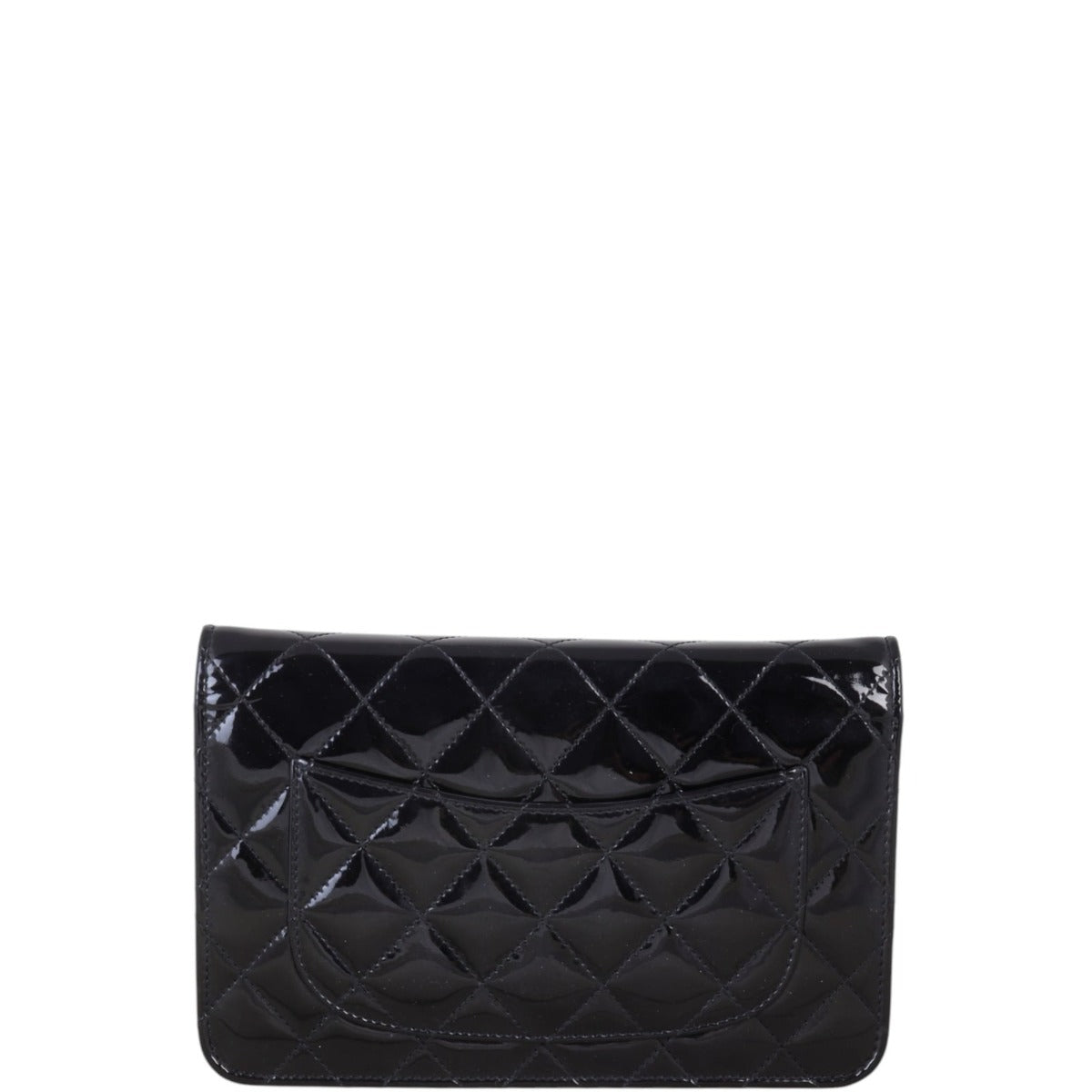 Chanel Classic Wallet on Patent Handbag Quilted Black Shoulder Bag