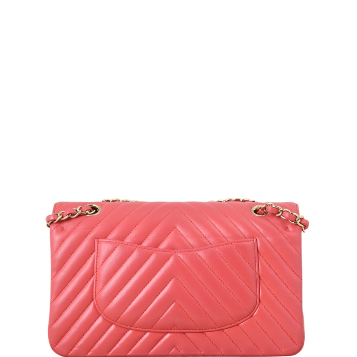Chanel Classic Double Chevron Lambskin Handbag Quilted Medium Crossbody Bag