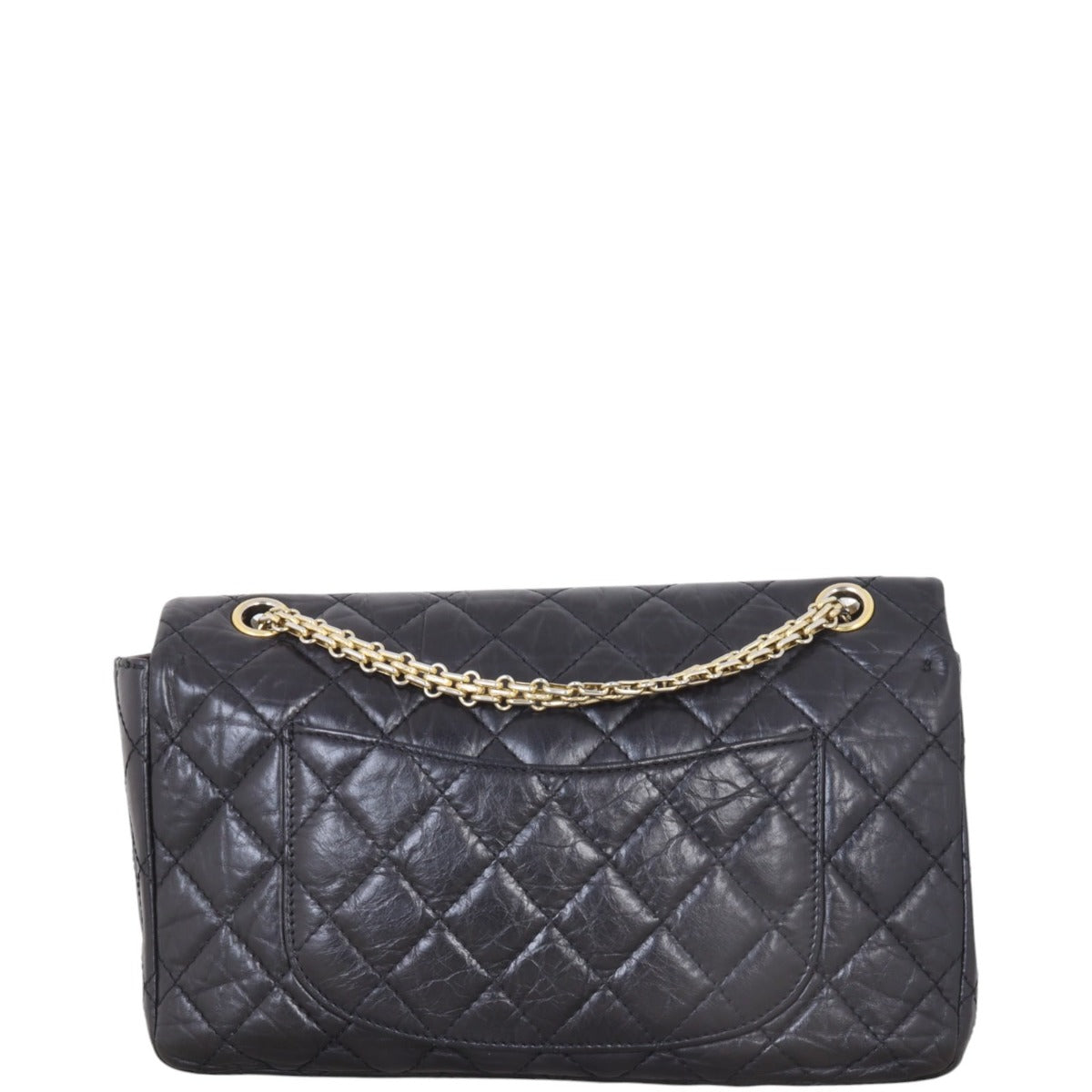 Chanel 2.55 Reissue 226 Double Bag Quilted Black Shoulder Bag