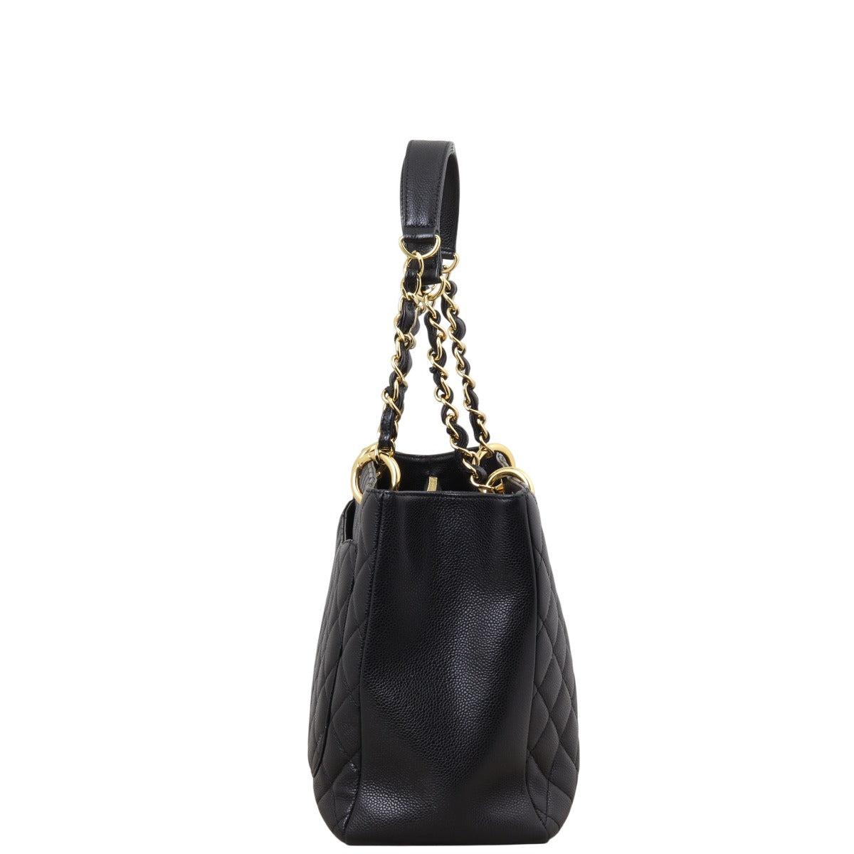 Chanel Grand Shopping Tote Quilted Black Tote Bag