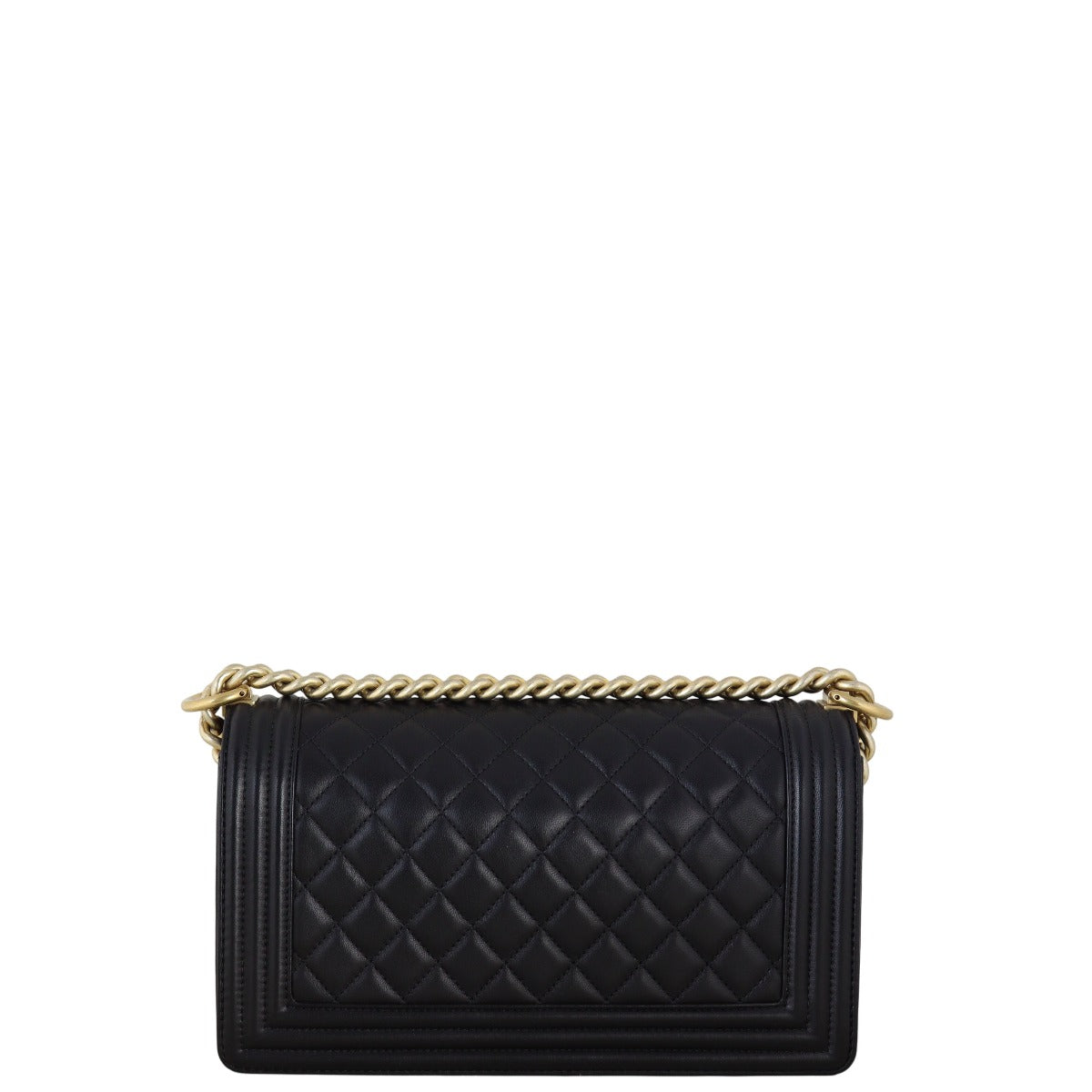 Chanel Boy Old Handbag Quilted Black Crossbody Bag Medium 17062025