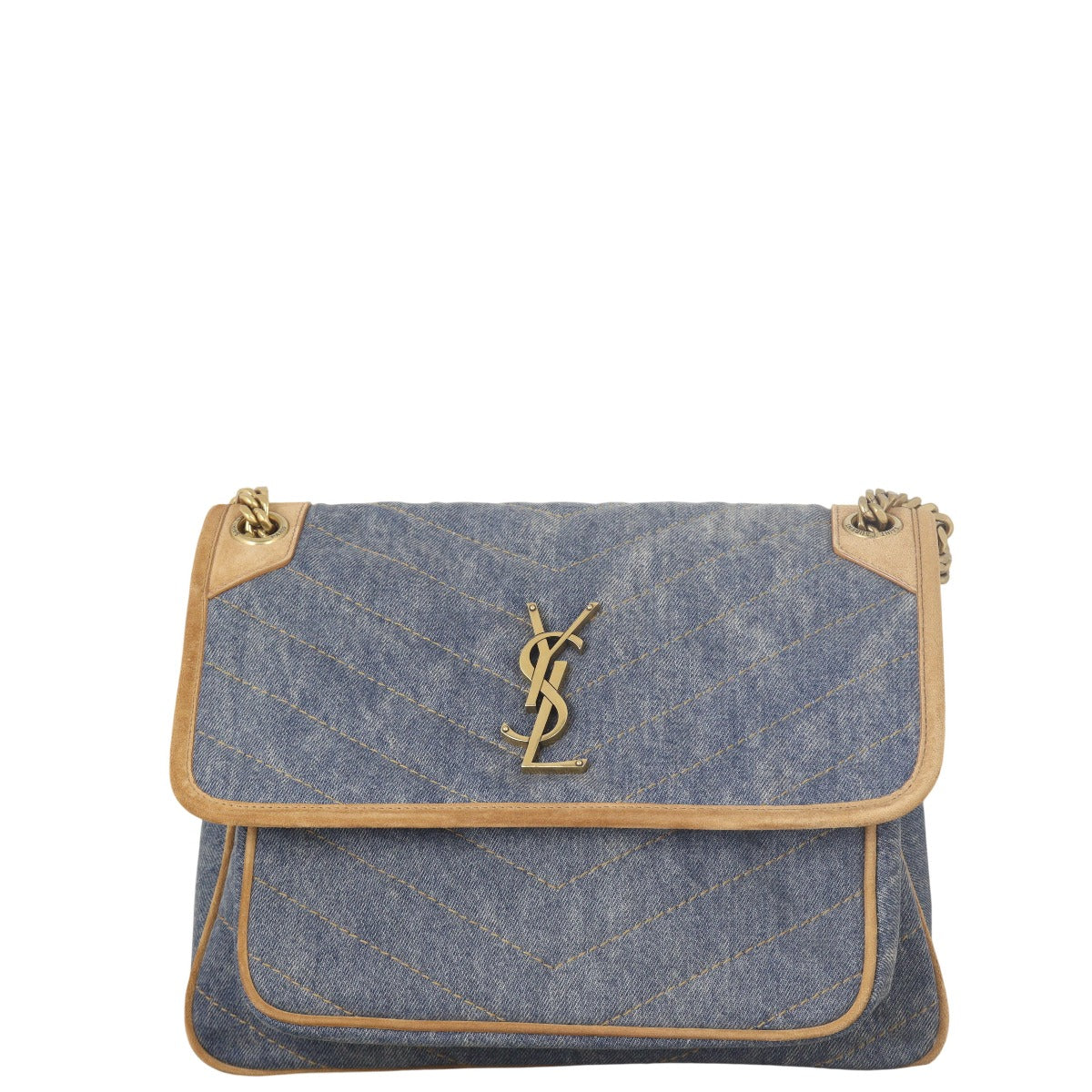 YSL Saint Laurent Niki Crossbody Bag Denim Medium