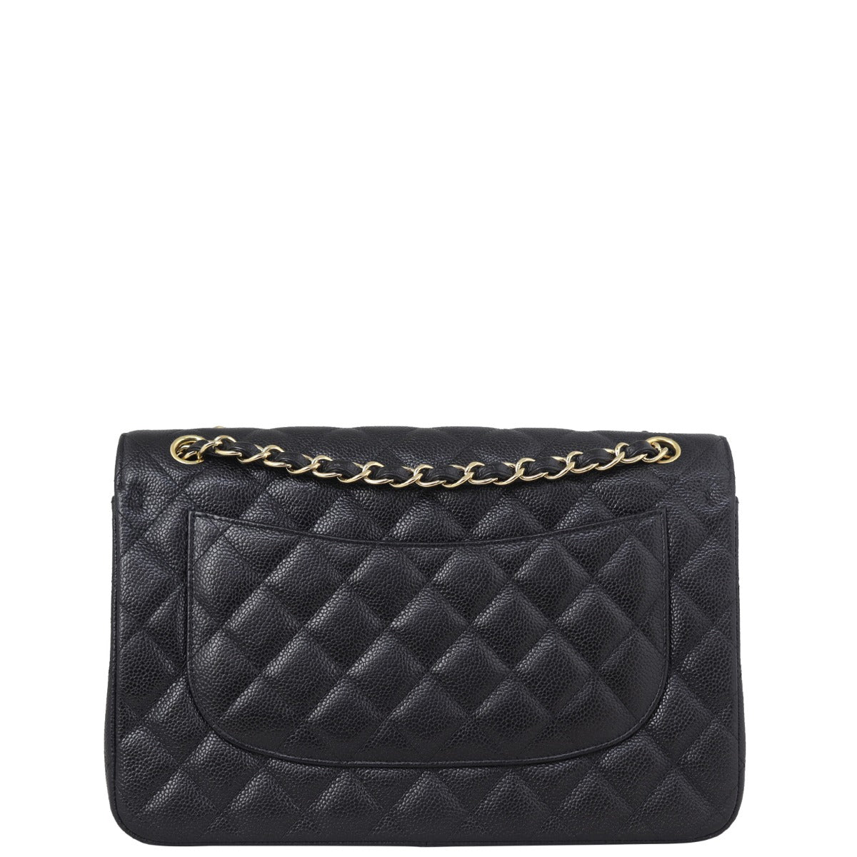 Chanel Classic Double Jumbo Caviar GHW Handbag Black Flap