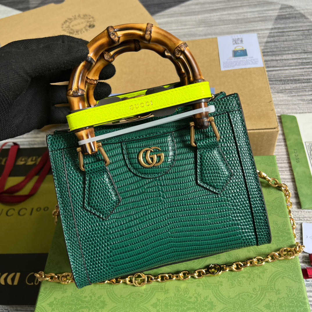 gg Lizard , ’s 7.9in Green Mini Tote Bag