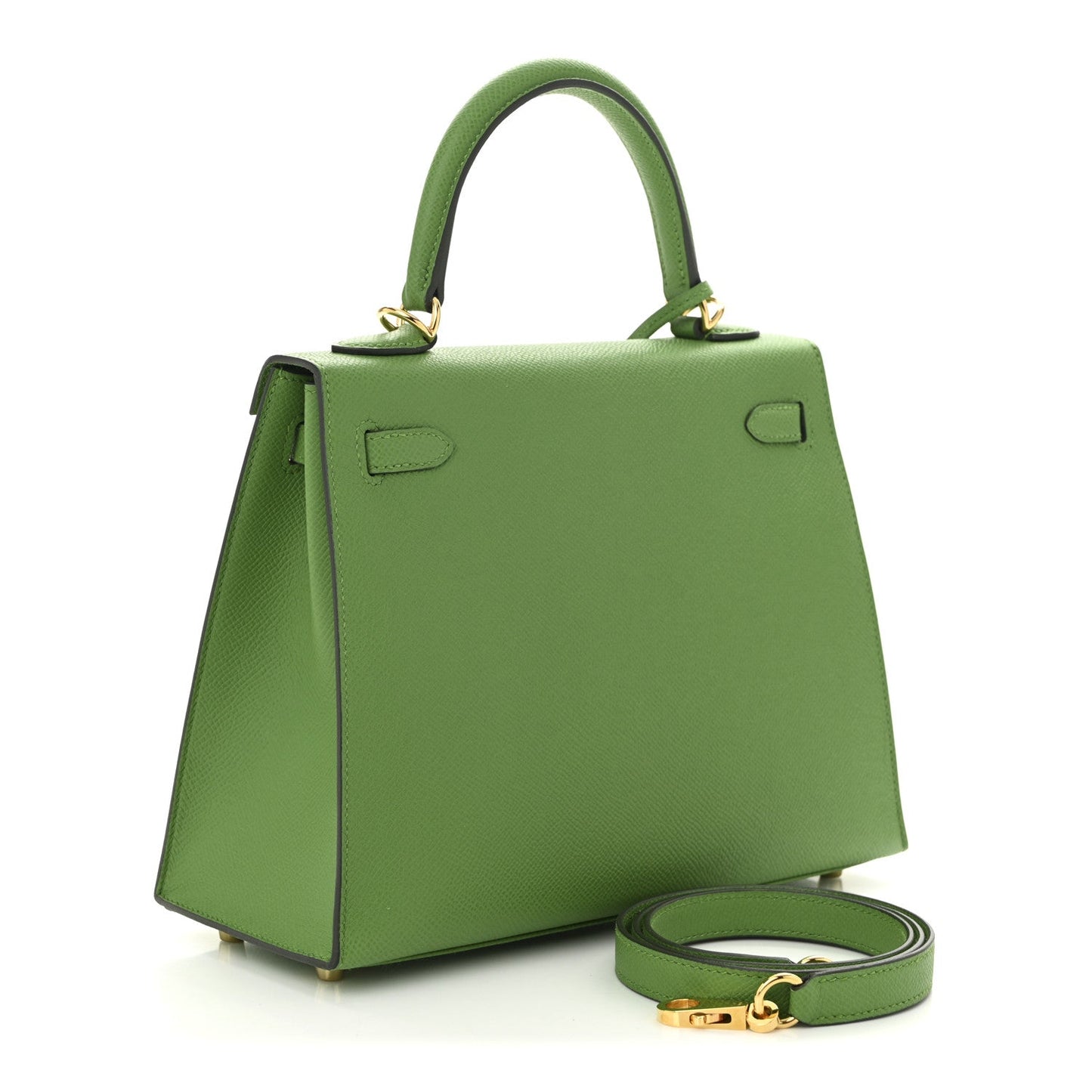 Hermes Epsom Kelly Sellier Vert Yucca Handbag Travel Bag