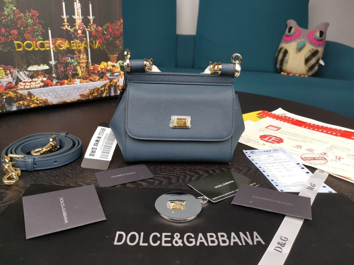 Sicily Dauphine Blue Small Travel Bag