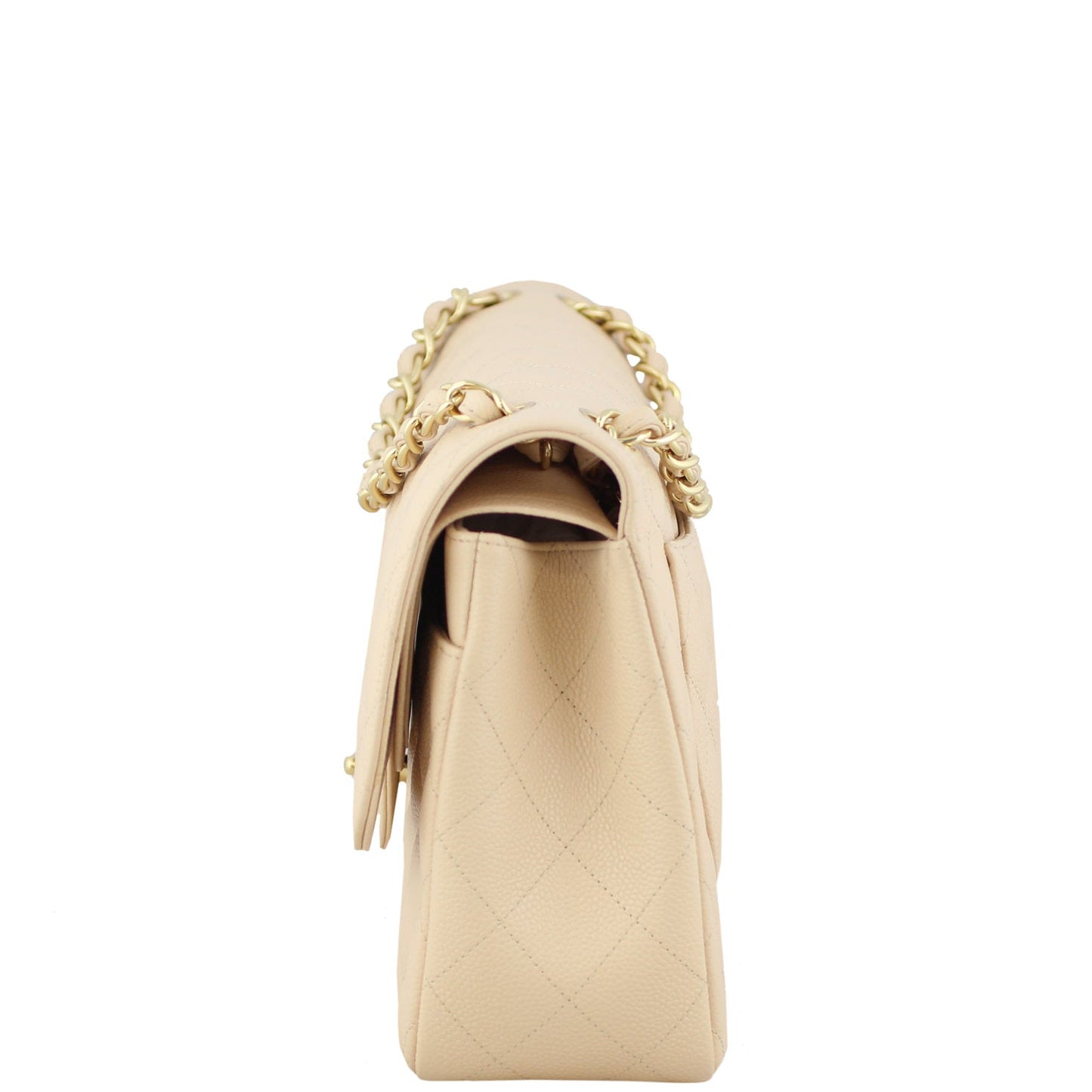 Chanel Classic Double Jumbo Nude Handbag White Beige