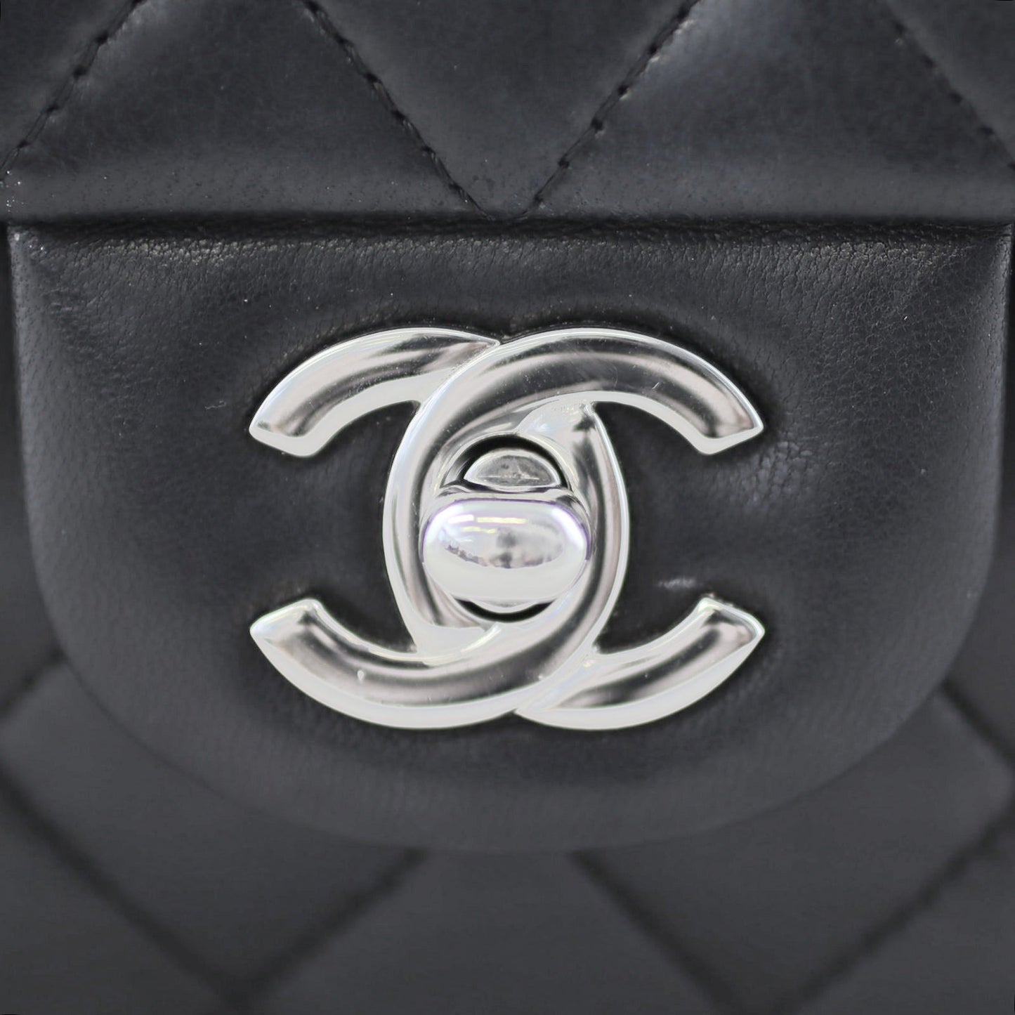 Chanel Classic Double 10 Series Handbag Black Small