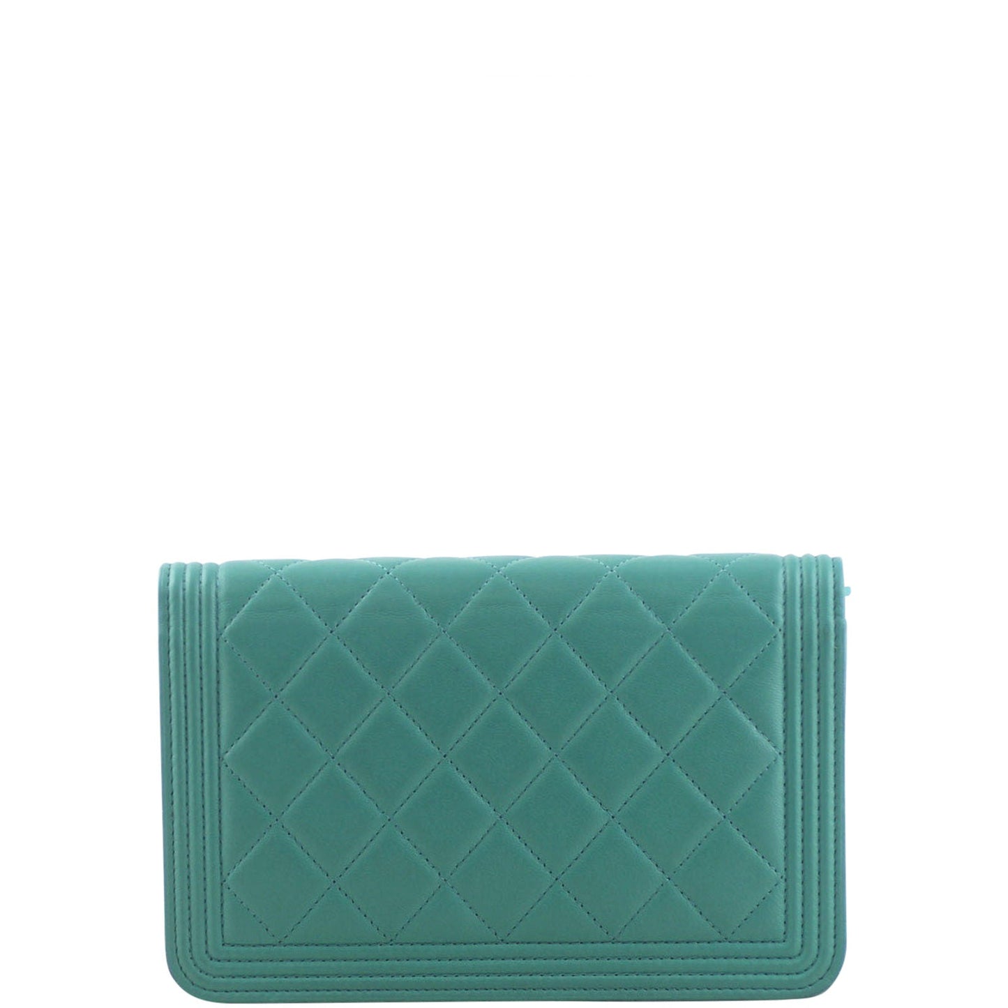 Chanel Boy Wallet On Emerald Teal Handbag Green Chain