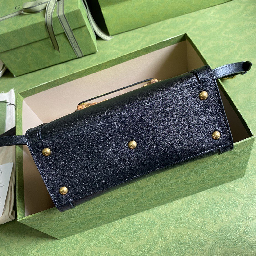 gg Diana 8in 20cm gg Black Small Tote Bag