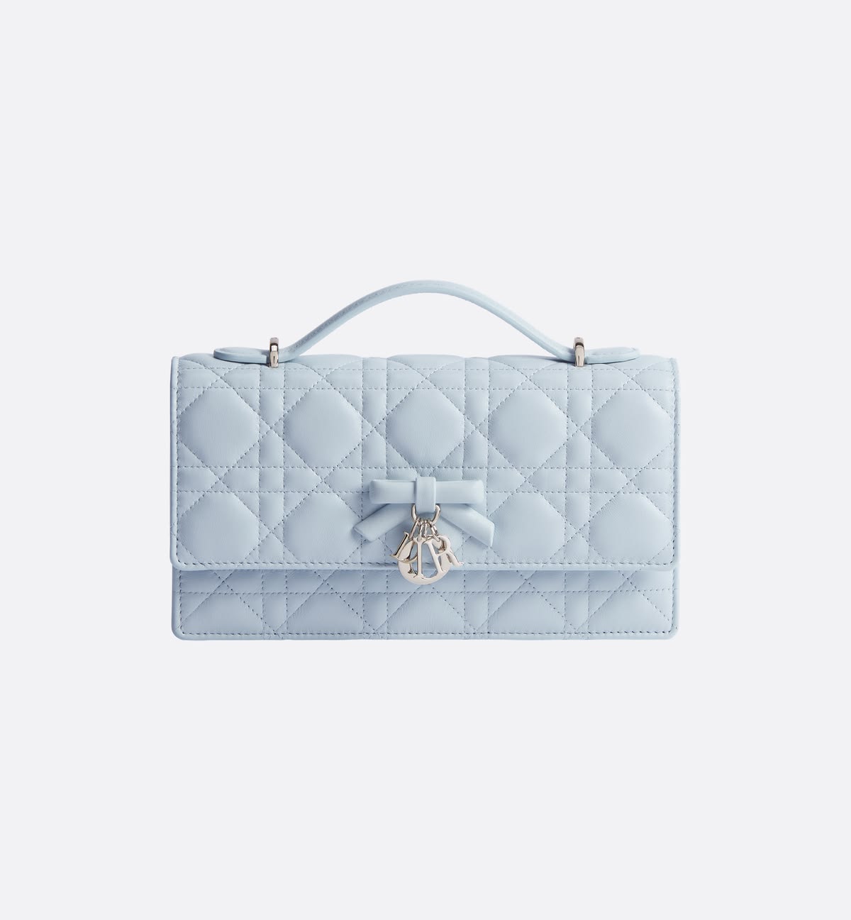 Dior Be Flap Shoulder Bag Light Leather Blue