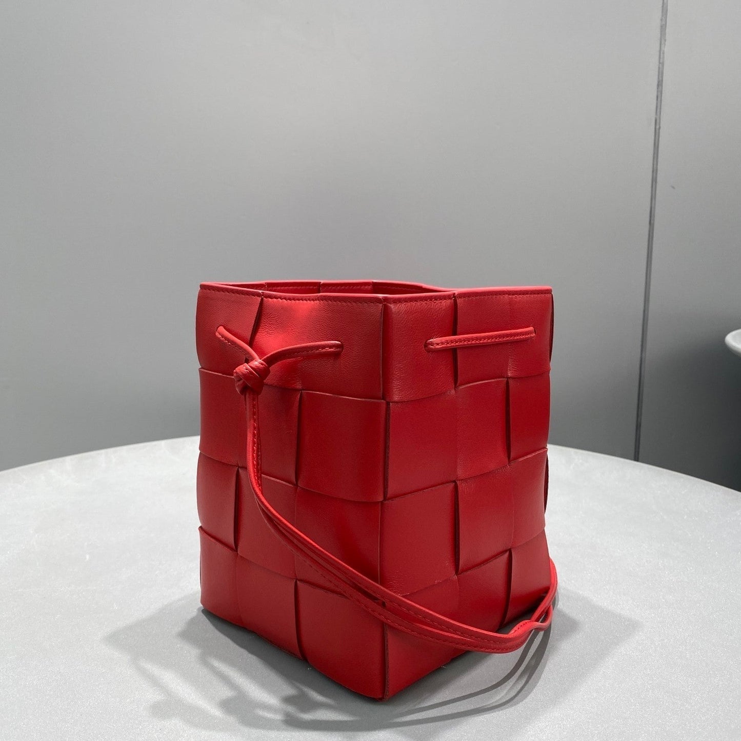 Top Quality Cassette Bag For Women Bags Red Mini Bucket Bag
