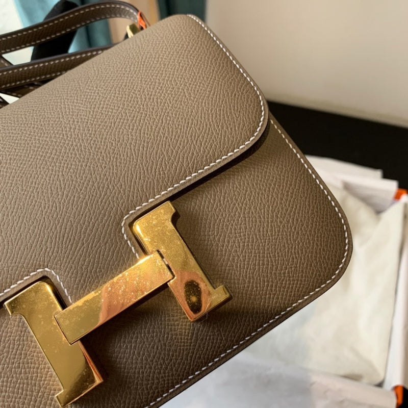 Top Quality Constance Epsom Grey Galet For Shoulder Bag