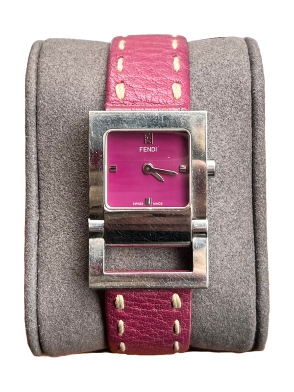 Fendi Handbag Magenta 26mm Watch Leather