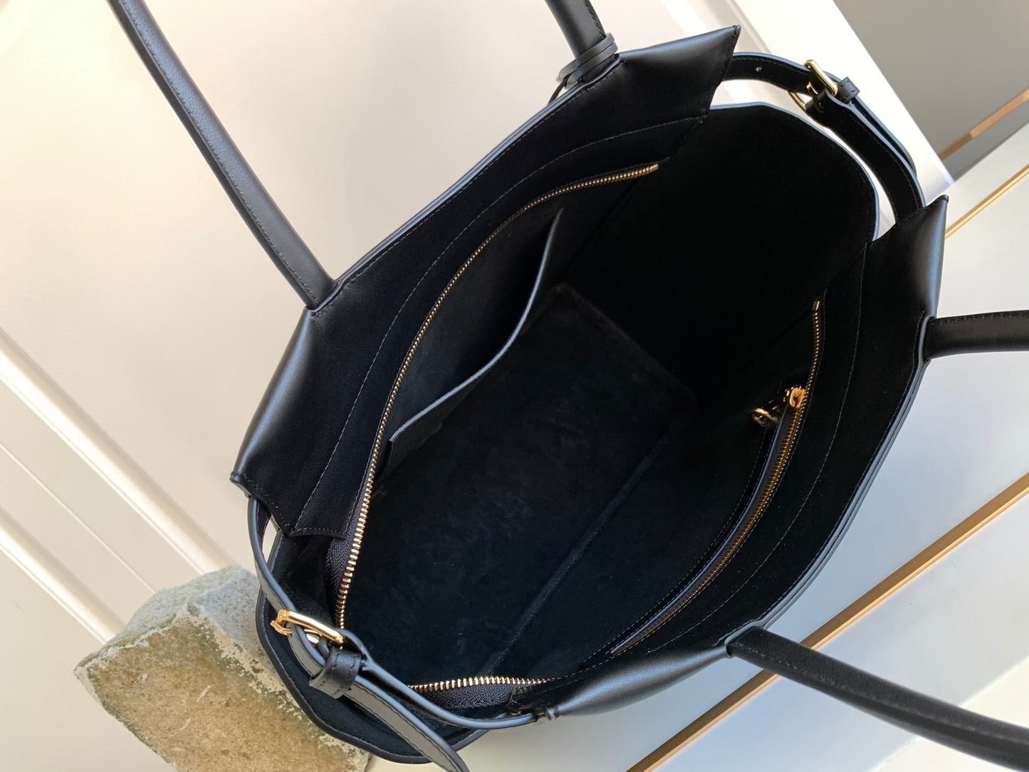 Top Quality Cabas Bourgeois For Women 45Cmã Black Medium Travel Bag