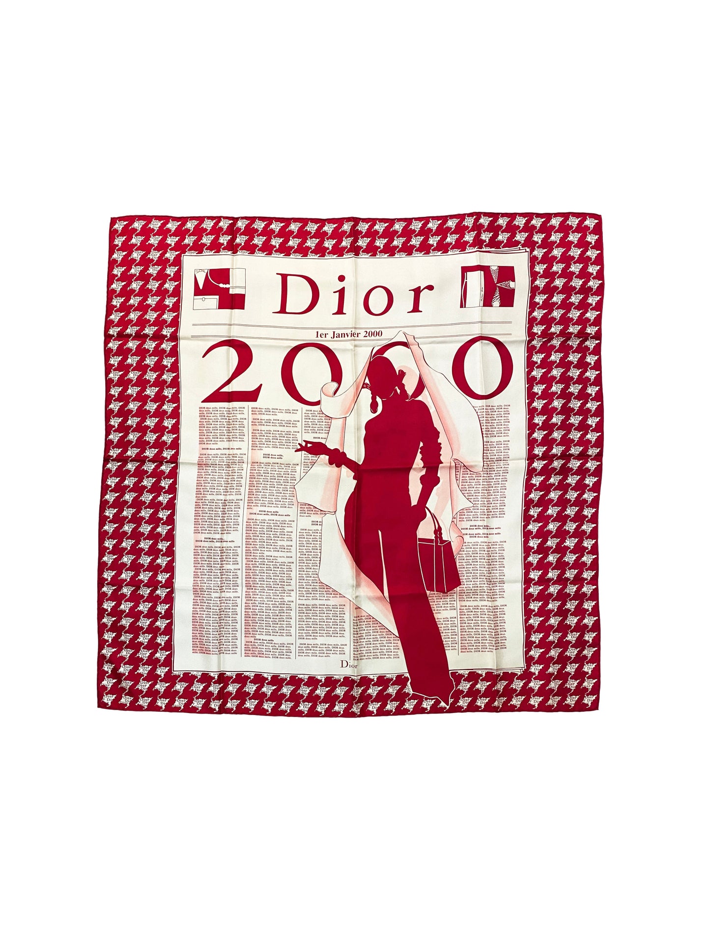 Dior Handbag & Scarf Red Pink
