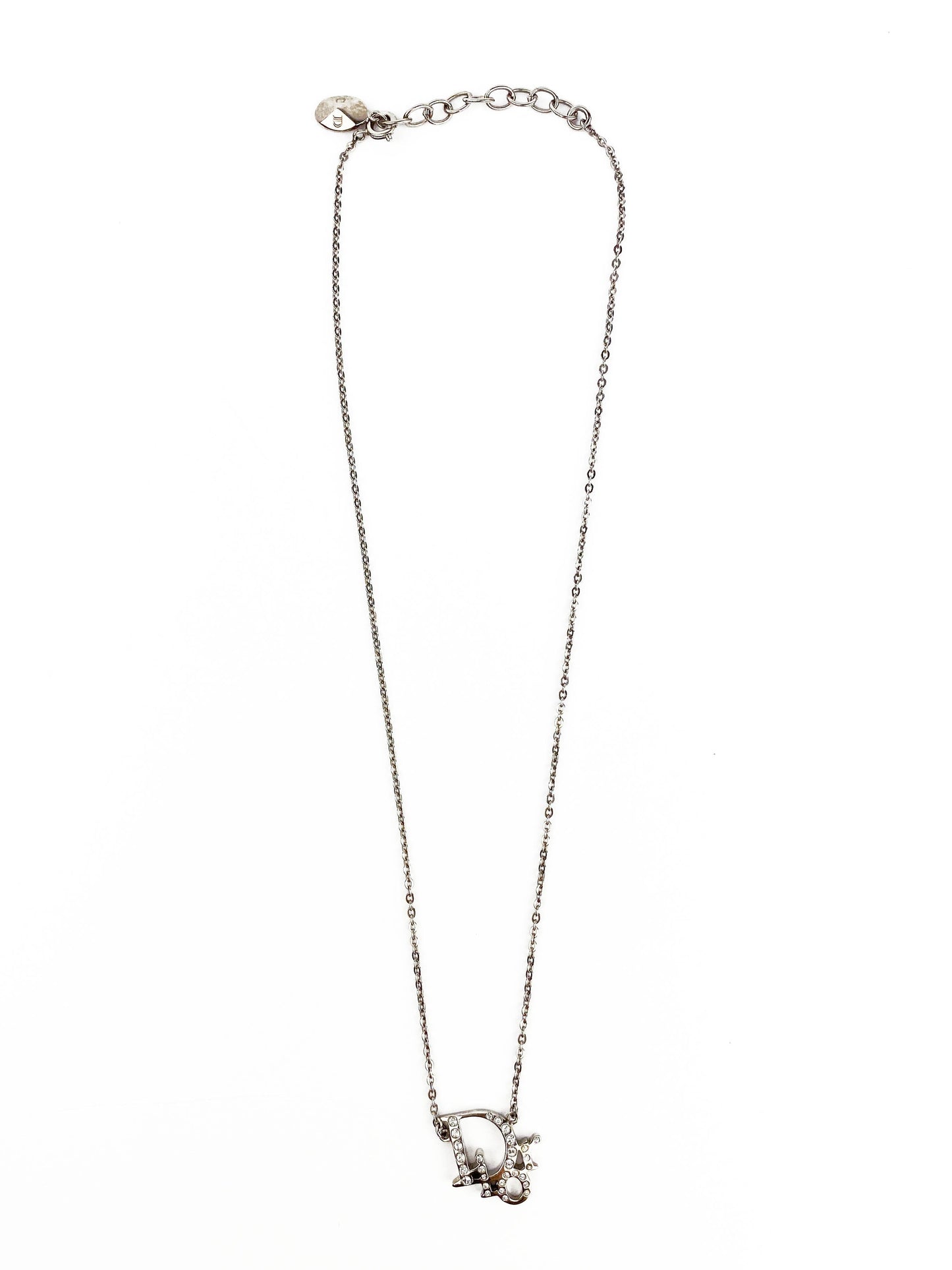 Dior Handbag Christian Crystal Necklace Logo Jewelry