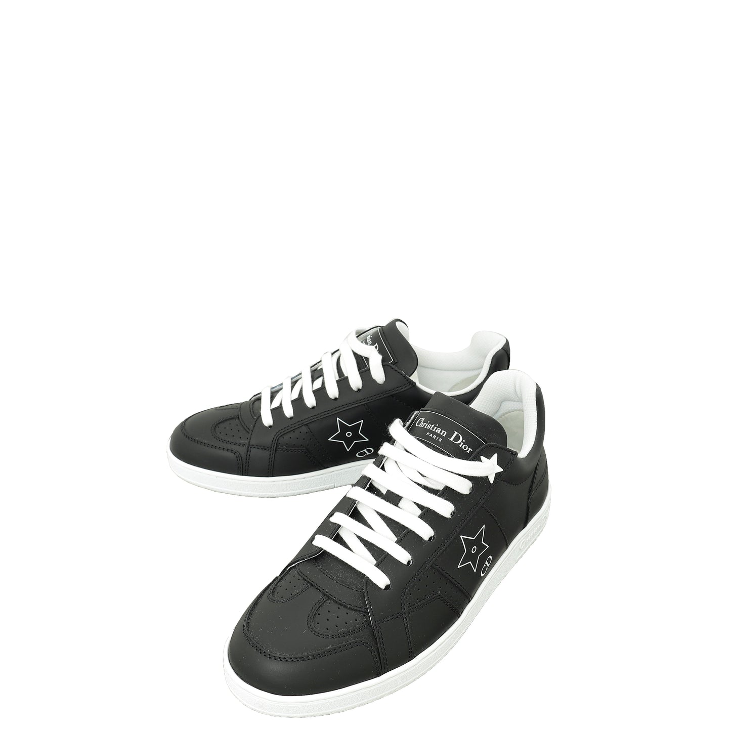 Dior Shoe Christian Star Low Top Sneaker 36 Black Shoes