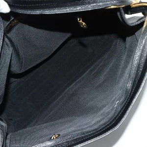Chanel Triple Coco Caviar Skin Shoulder Bag Black Chain