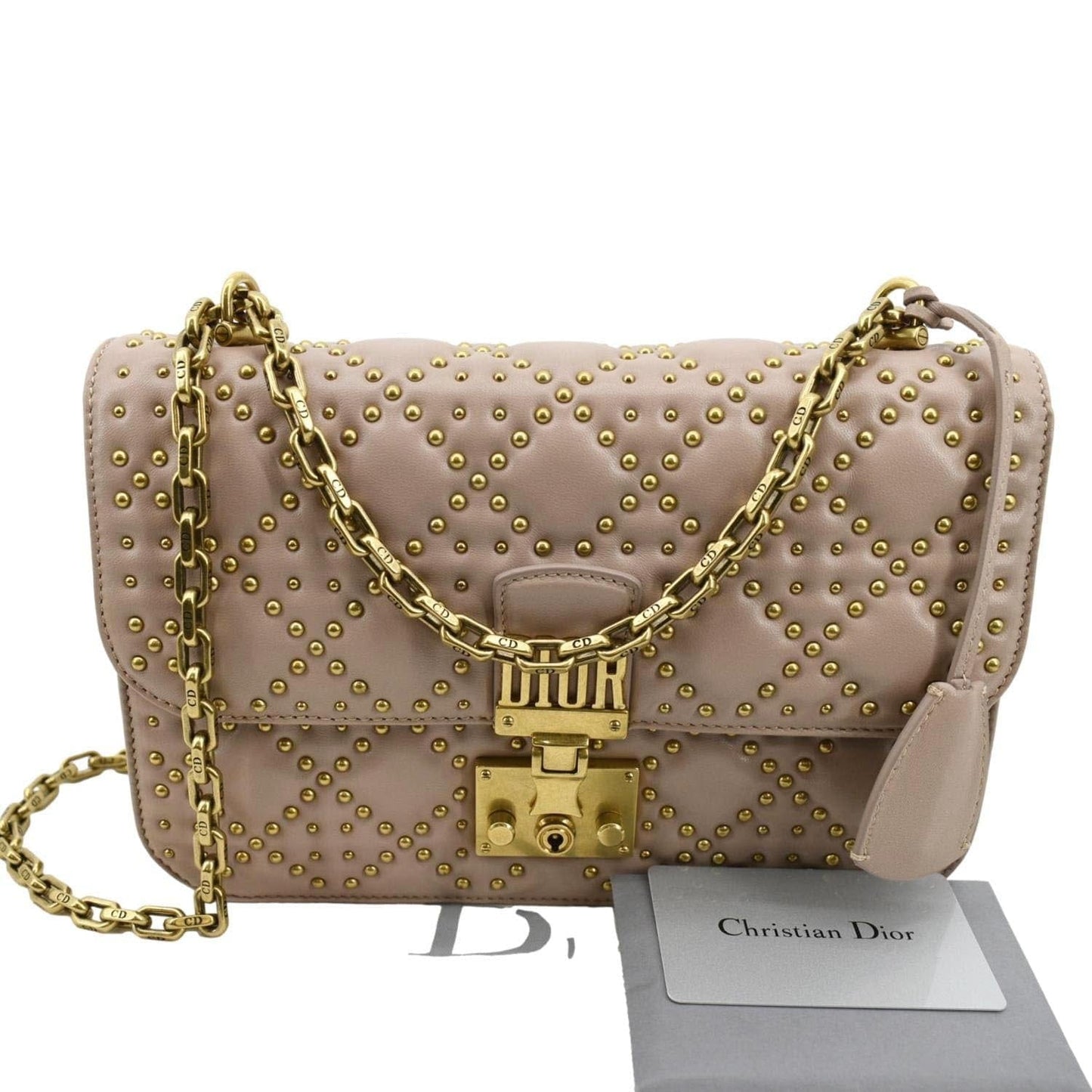 Dior Christian addict Studded Crossbody Bag Light Leather Pink