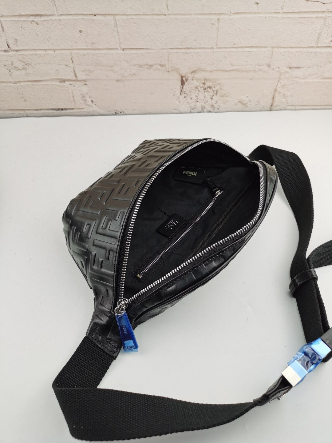 Fendi Top QualityTop Quality Belt Men, Black FF Accessory