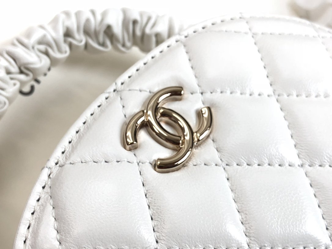 Chlvanity Case Shiny Bag For Women White Gold Travel Bag