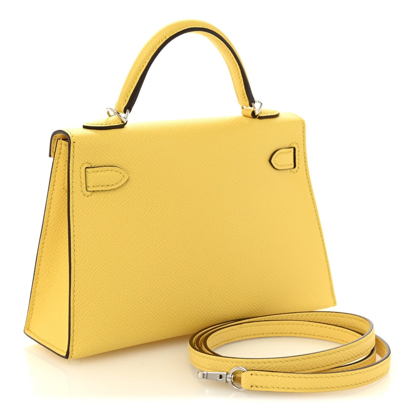 Hermes Epsom Kelly Sellier Jaune Mango Handbag Mini Travel Bag