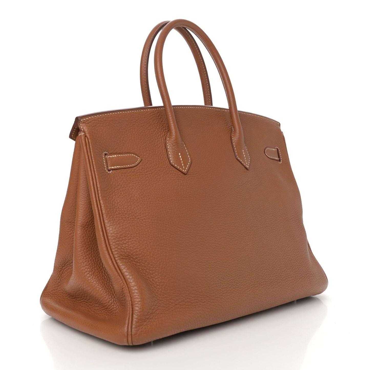 Hermes Taurillon Clemence Birkin Handbag Gold Travel Bag 35 Gold 1752207