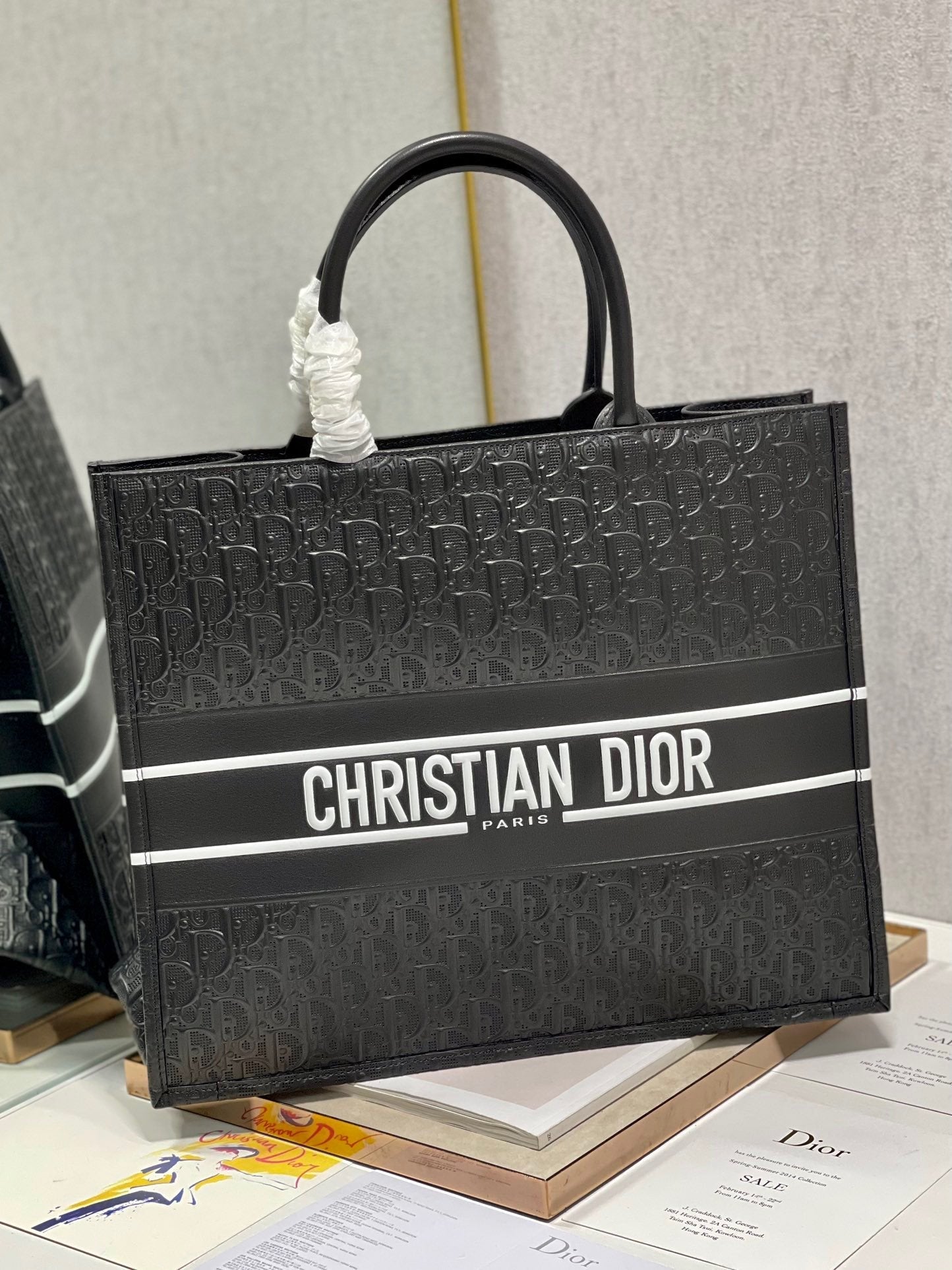 Book Cd Black Large Book Tote Bag Cd M1286Zwsom900