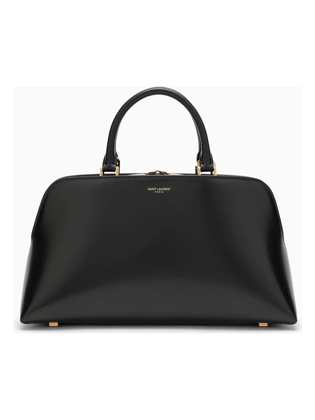 YSL Saint Laurent Saint Laurent Trending Women Shiny Duffle Bag Leather Black Travel Bag