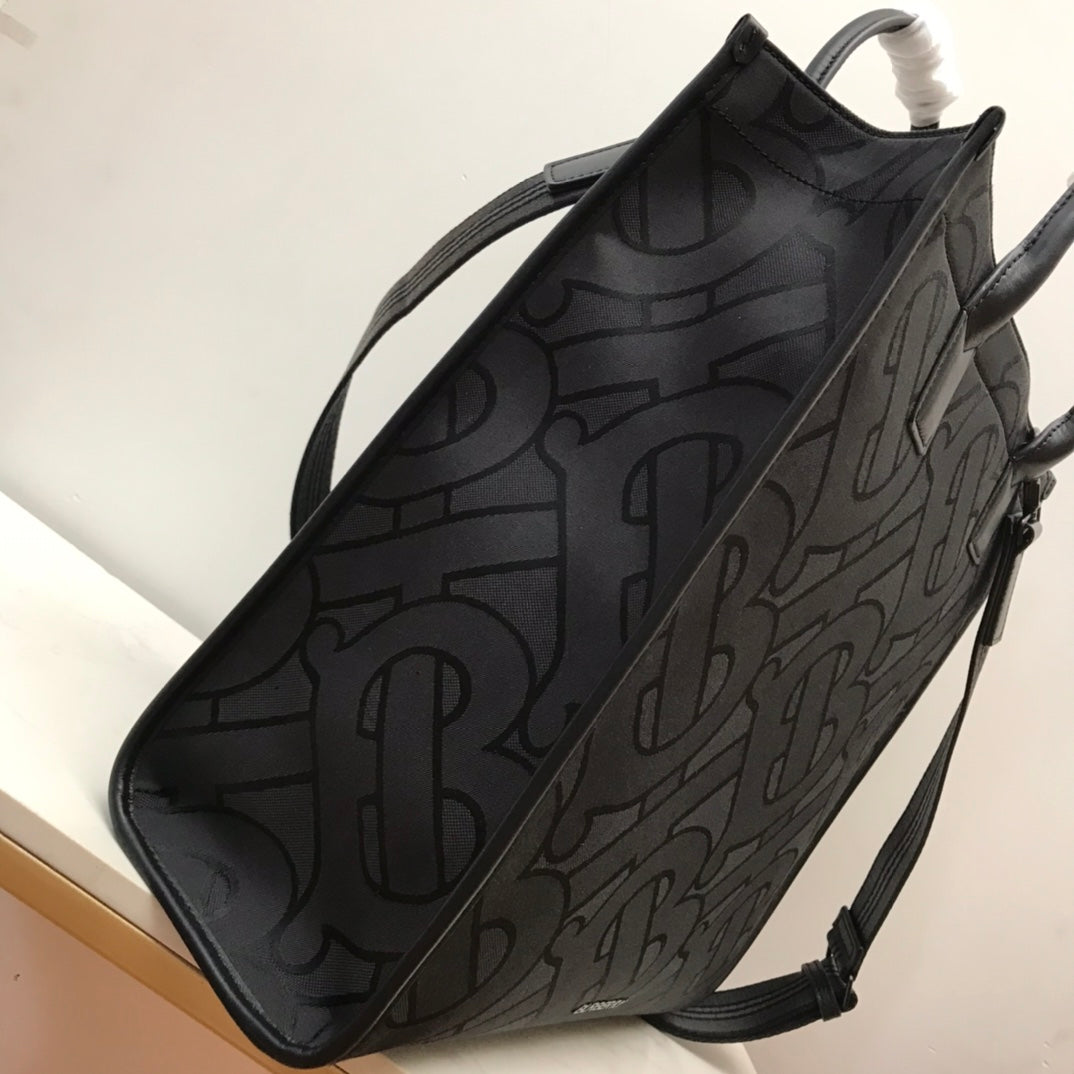 Top Quality Recycled Polyester Jacquard Tote For Monogram Black Tote Bag 148In375Cm 3747