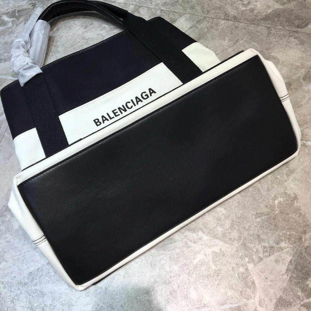 Top Quality Navy Metop Qualityum Cabas Tote Black White Tote Bag