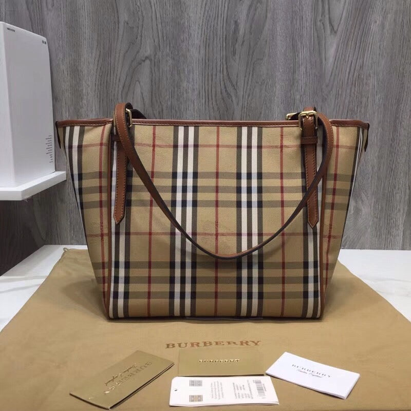 Top Quality The Canter Horseferry Check Tote Brown Small Tote Bag 116In295Cm 5908