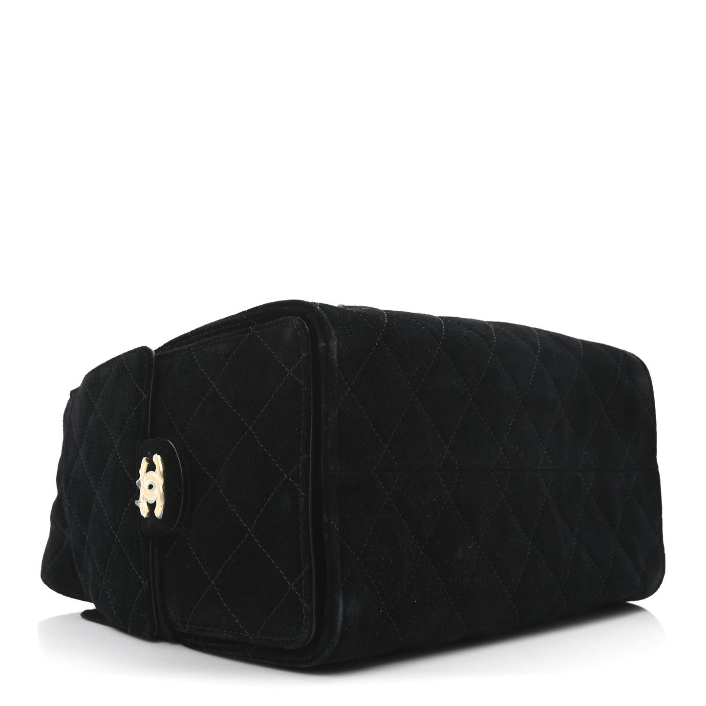 Chanel Suede Quilted Small 25 Handbag Black