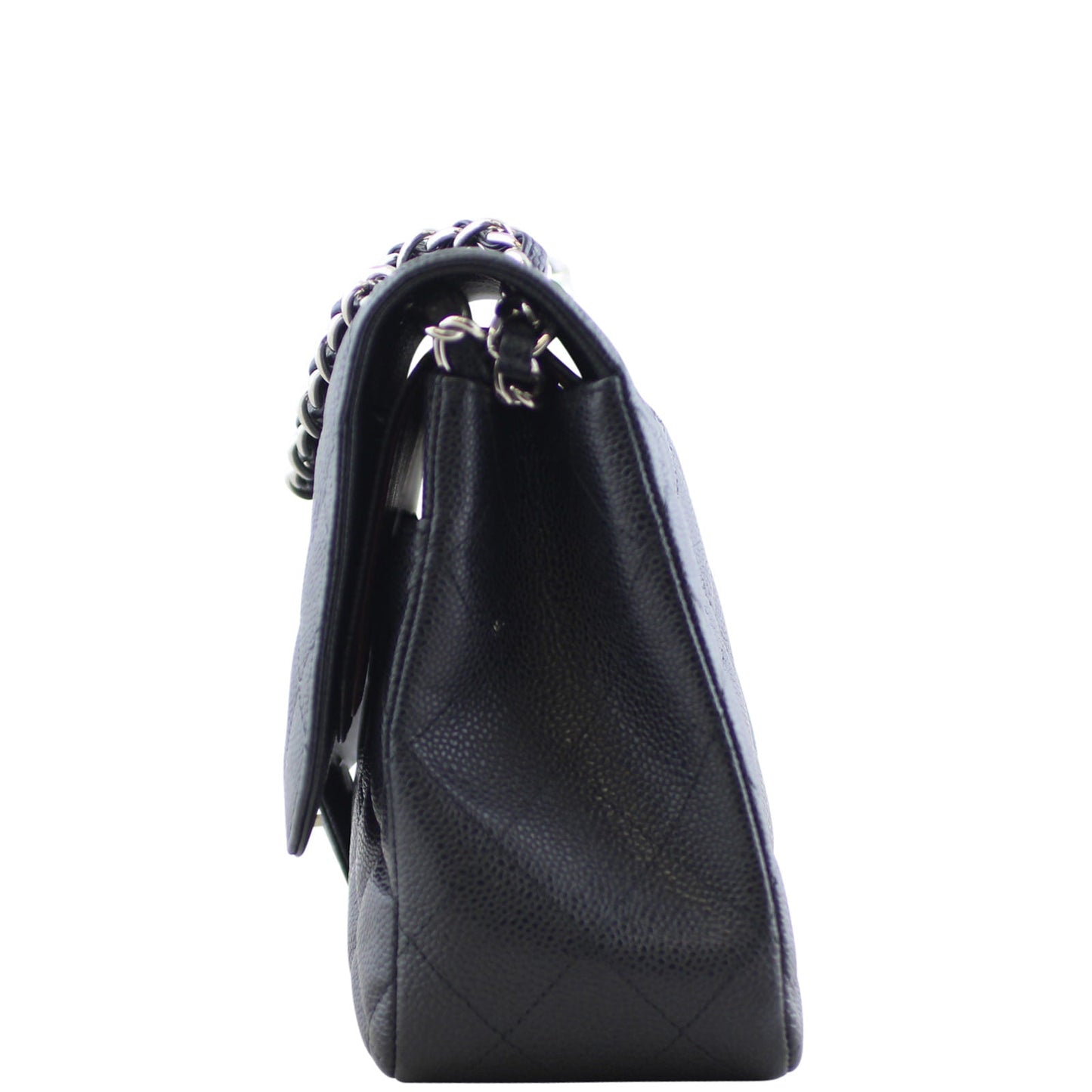Chanel Classic Double Jumbo Caviar 16 Series Handbag Black Flap