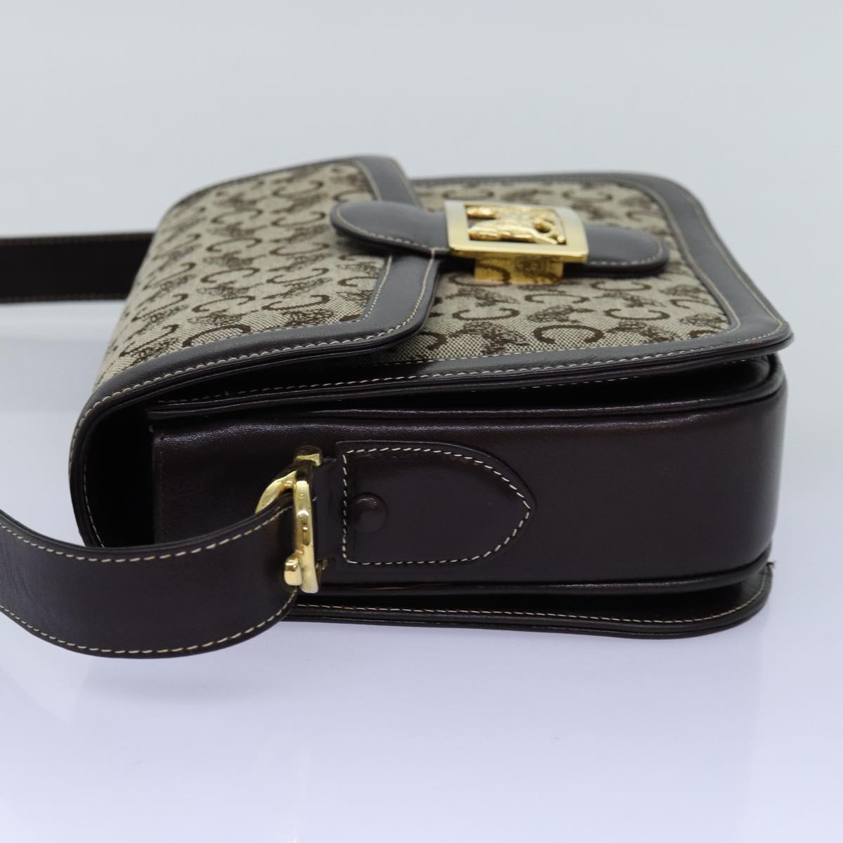 Luxury C Macadam Horse Carriage Shoulder Bag Beige