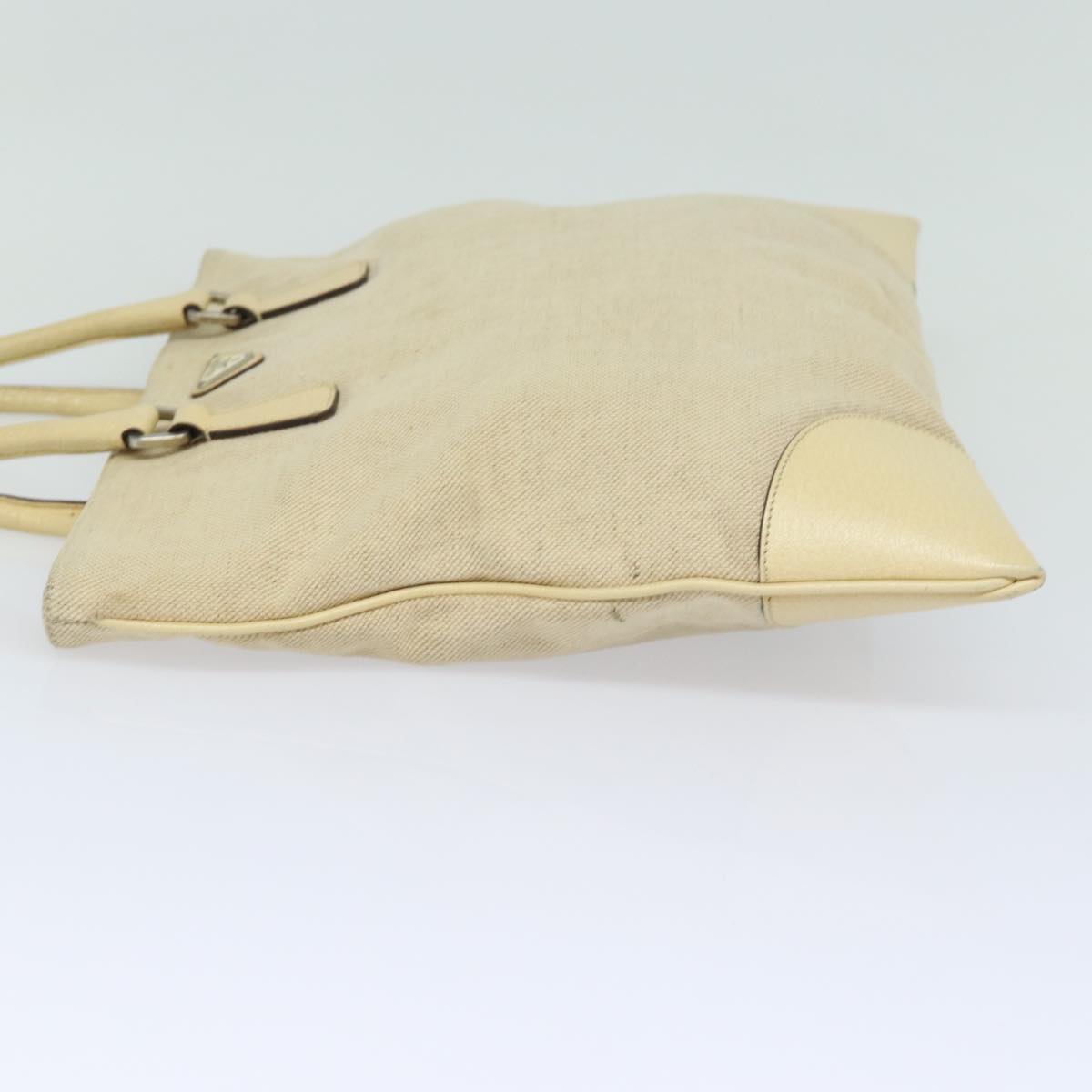 Prada Hand Bag Auth Canvas Beige Travel Bag Beige Auth Ep4722
