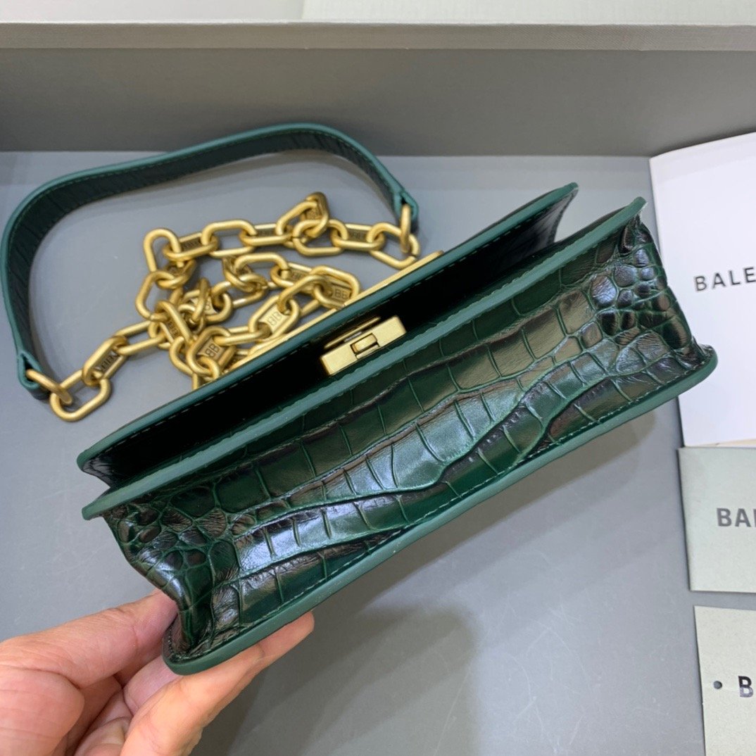 Top Quality Gossip On Shoulder Bag Dark Green Small