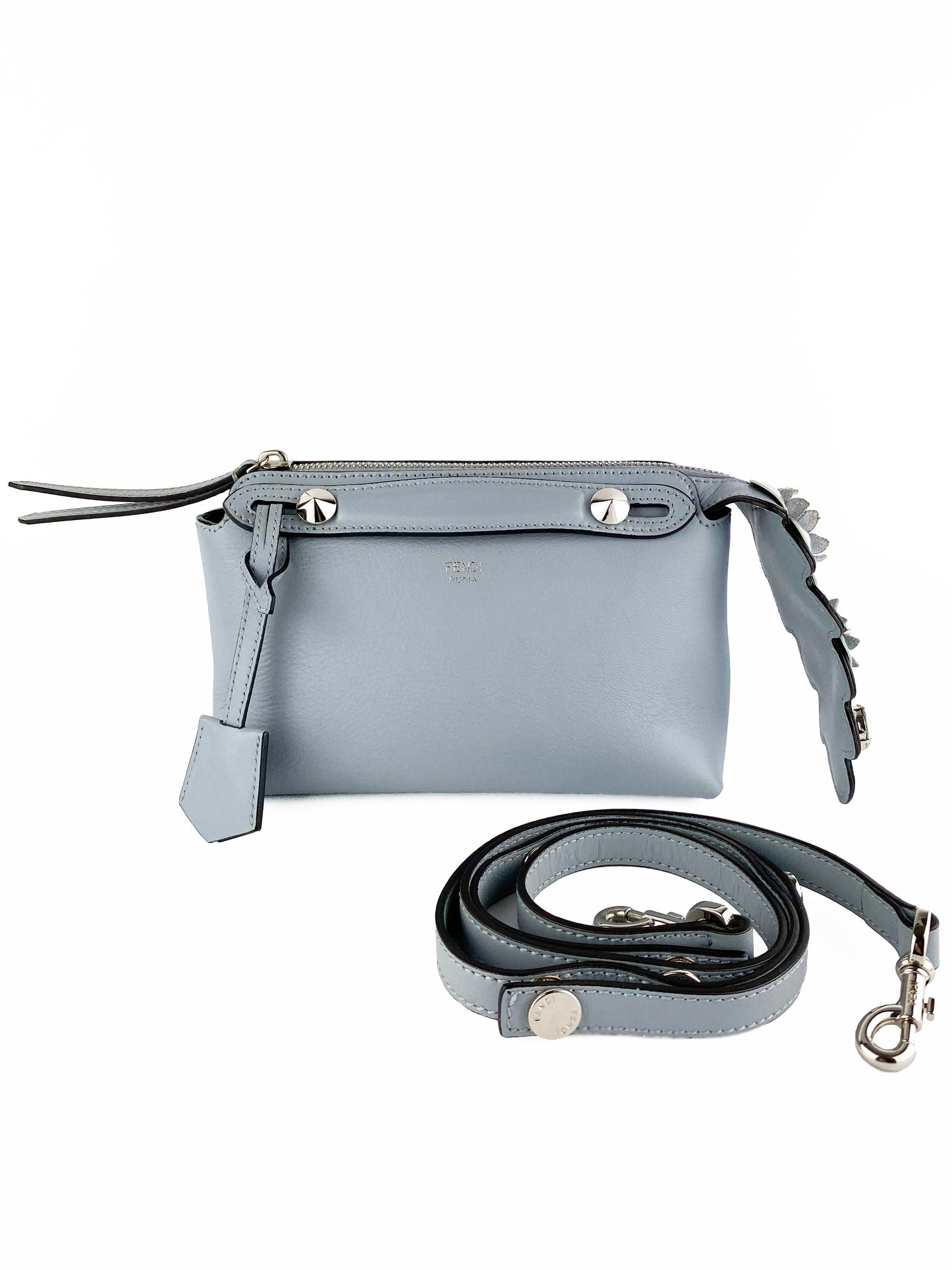 Fendi Handbag Light By the Way Bag with Flower Blue