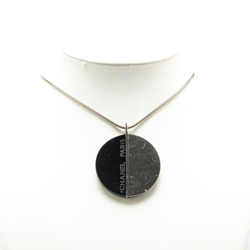Chanel Metal Logo Necklace