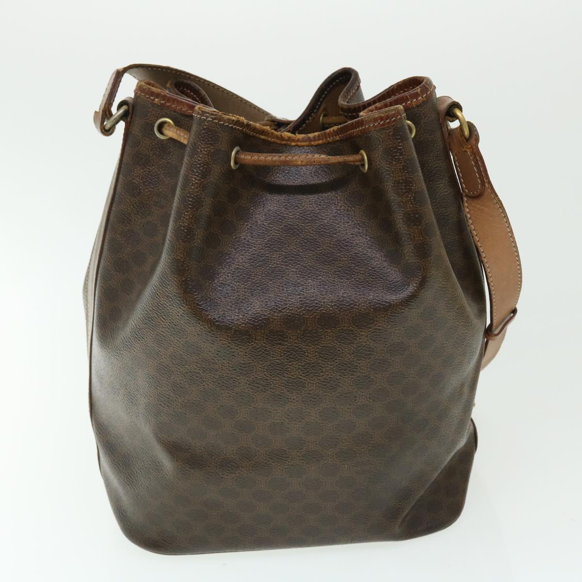 Luxury Macadam Shoulder Bag Pvc Set Beige Leather Canvas