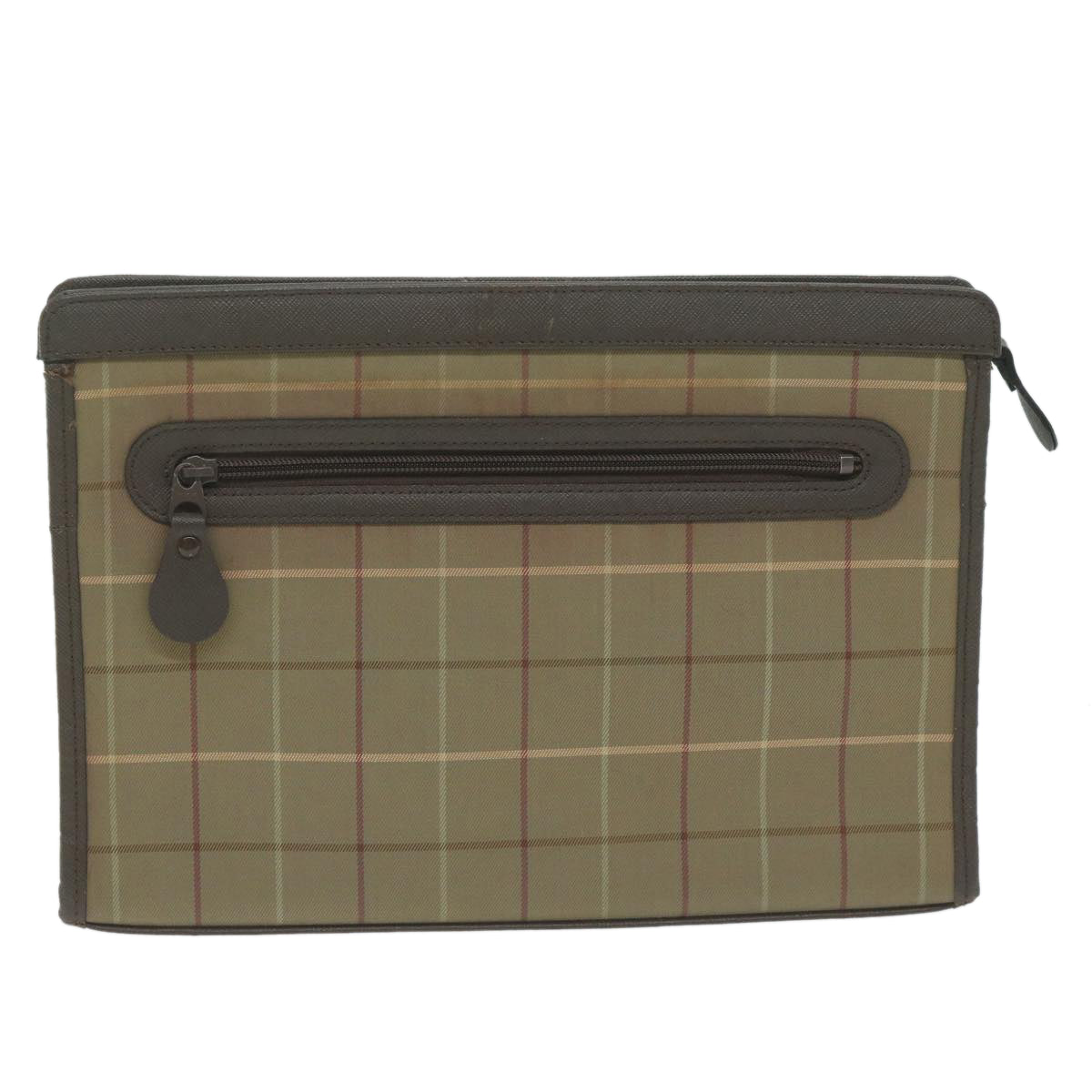 Burberry Luxury ss Nova Check Clutch Bag Auth Fm3178 Canvas Brown