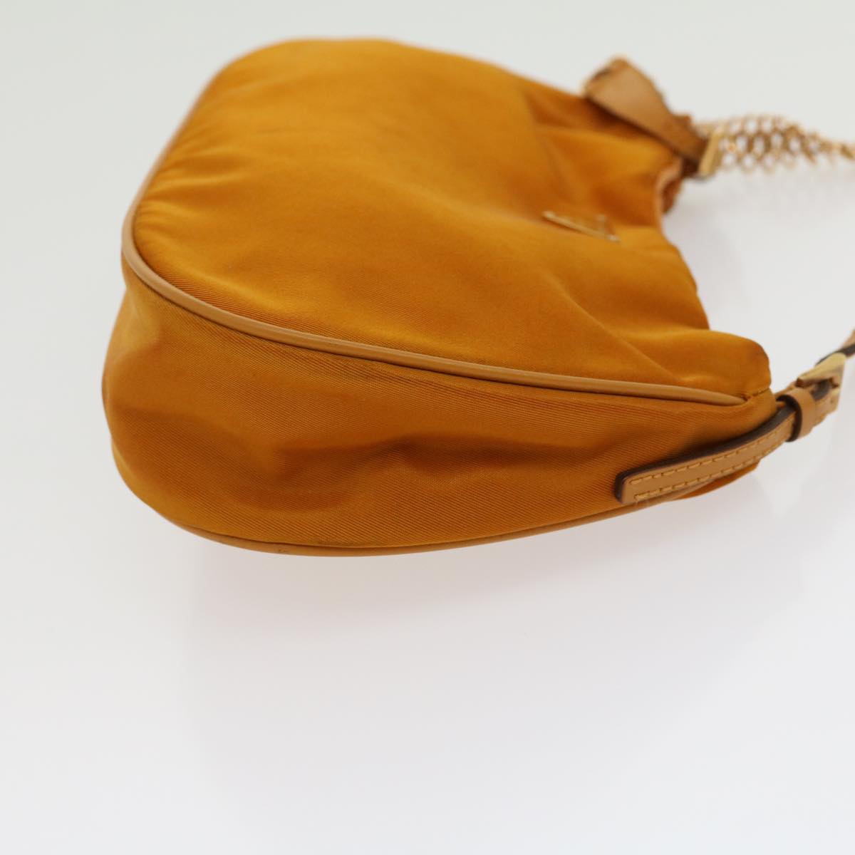 Prada Shoulder Bag Nylon Orange Chain